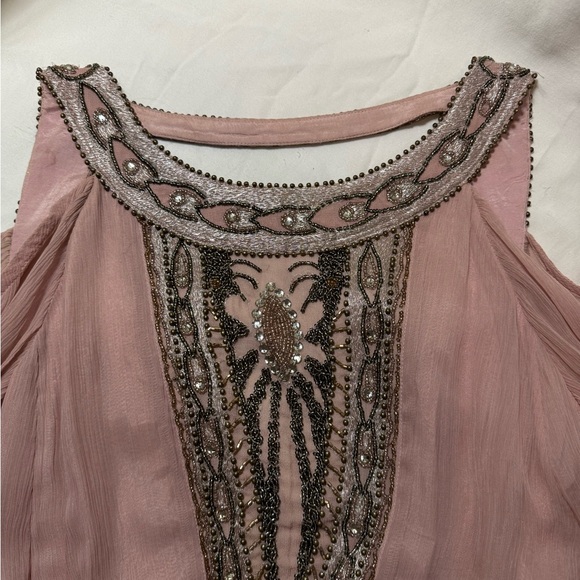 Free People Luna Pink Embellished  Mini Dress - Picture 5 of 10
